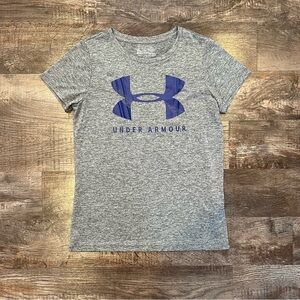 Under Armour Women’s Heat Gear Loose Fit Heather Gray Tee Size Medium